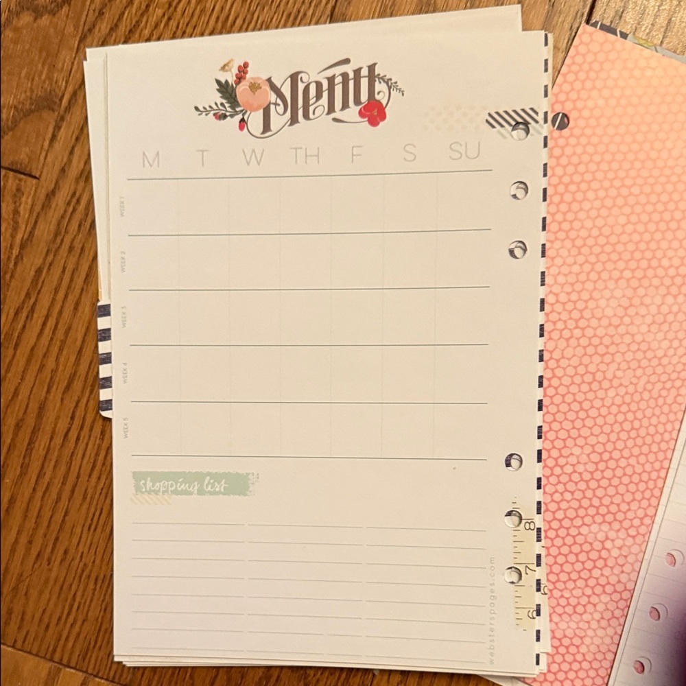 Cream and Blue Planner with Inserts - Picture 12 of 17